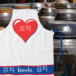 韓国語の単語 – キムチ赤いハート エプロン