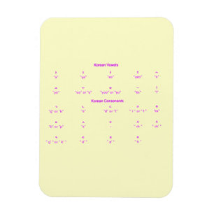 韓国語アルファベット記号言語 マグネット