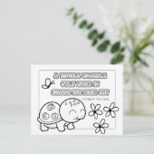 韓国語カラーリングカード – やる気を起こさせる引用文 ポストカード (スタンド正面)