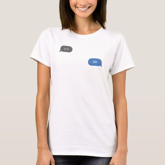 韓国語スラングのチャットバブルㅇㅋ OK Tシャツ (正面)