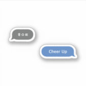 韓国語スラングのチャットバブルㅎㅇㅌ シール (正面)