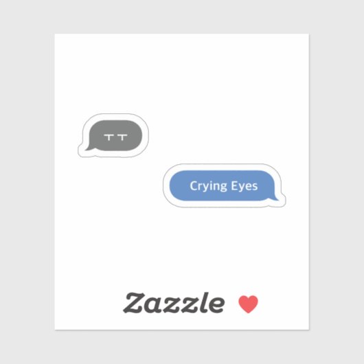 韓国語スラングのチャットバブルㅜㅜ シール (シート)