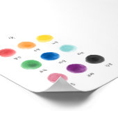 韓国語ハングル色のポスター ポスター (角)