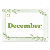 韓国語ハングル（フラッシュカード）の月数 テーブルナンバー (裏面)