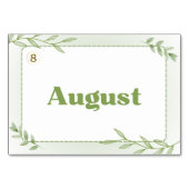 韓国語ハングル(フラッシュカード)の月数 テーブルナンバー (裏面)