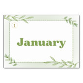 韓国語ハングル（フラッシュカード）の月数 テーブルナンバー (裏面)