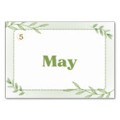 韓国語ハングル(フラッシュカード)の月数 テーブルナンバー (裏面)