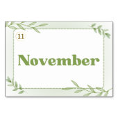 韓国語ハングル(フラッシュカード)の月数 テーブルナンバー (裏面)