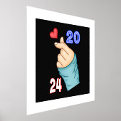 韓国語ハート2024 箔ポスター (レイダウン)