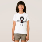 韓国語女子リンガーT-ShirのKPOPが大好き Tシャツ (正面フル)