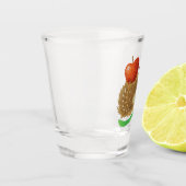 韓国語사과 -미안해요 Mianhaeyoで申し訳ない ショットグラス (左)