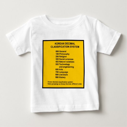 韓国語10進法 ベビーTシャツ (正面)