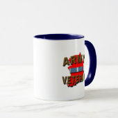 韓国語+退役軍人サービスリボン、軍隊 マグカップ (正面右)