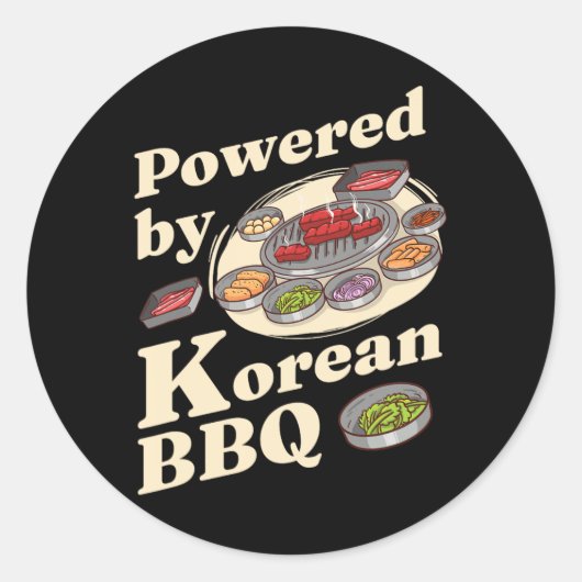 韓国語Bbqを搭載 ラウンドシール (正面)