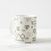 韓国語Mugs & Cupsを呼び出す コーヒーマグカップ (正面左)