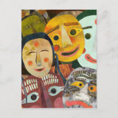 韓国面伝統的はがき ポストカード (正面)