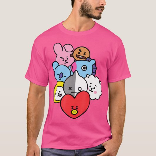 韓国音楽ポップ・アートのファン Tシャツ (正面)
