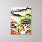 韓国風インク絵画ズ キャンバスプリント (正面)