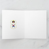 韓国風カスタマイズクリスマスフラグ（天使） カード (内部)