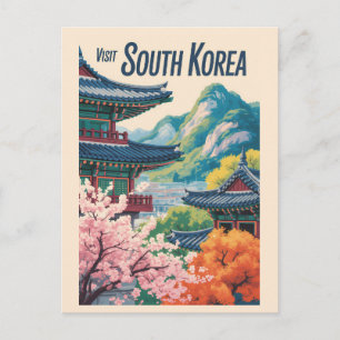 韓国風景イラスト旅行アート ポストカード
