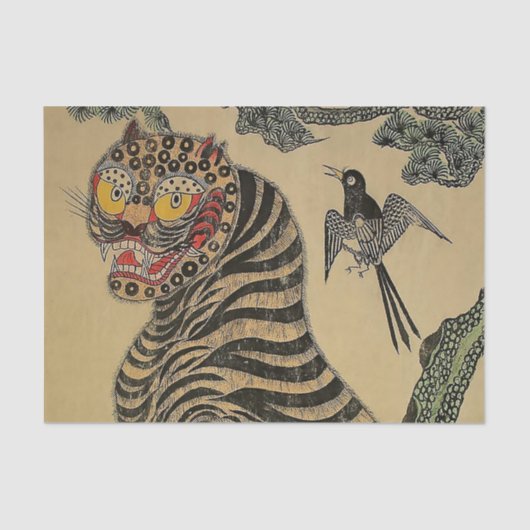 韓国風水絵虎 薄葉紙 (正面)