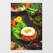 韓国食品炒め飯キムチ卵焼き ウィンドウサイン (シート)