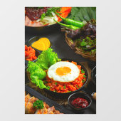 韓国食品炒め飯キムチ卵焼き ウィンドウサイン (シート)