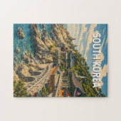 韓国 イラスト 旅行 アート ヴィンテージ ジグソーパズル (横)