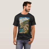 韓国 イラスト 旅行 アート ヴィンテージ Tシャツ (正面フル)
