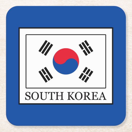 韓国 スクエアペーパーコースター (正面)