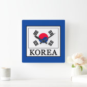 韓国 スクエア壁時計 (ホーム)