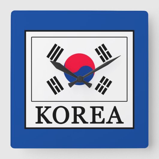 韓国 スクエア壁時計 (正面)
