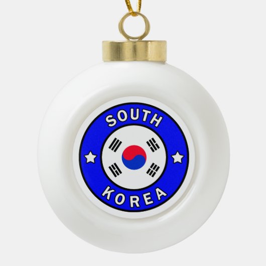 韓国 セラミックボールオーナメント (正面)