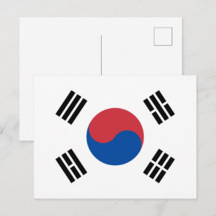 韓国 ソウル アジア 韓国旗 旅行 シーズンポストカード