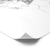 韓国・ソウル(黒番オン白) ポスター (角)