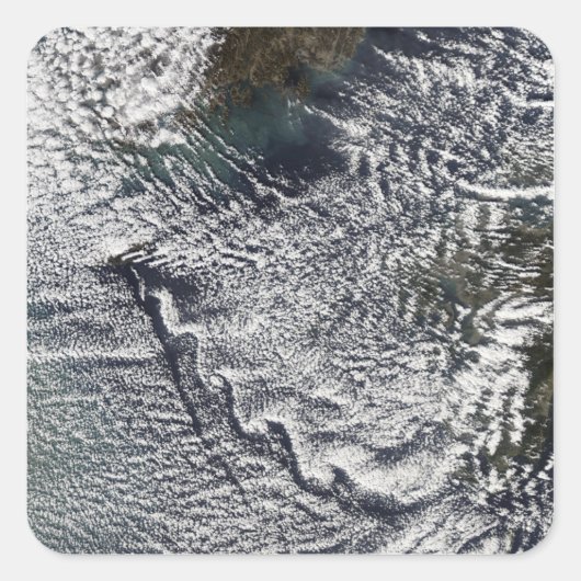 韓国・チェジュ・ドーの雲渦2 スクエアシール (正面)