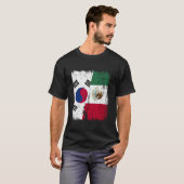 韓国 メキシコ ハーフフラグ 韓国系メキシコ人 Tシャツ (正面フル)
