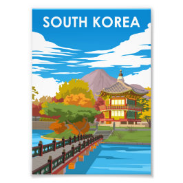 韓国 ヴィンテージ ミニマル リトロ トラベル ポスター