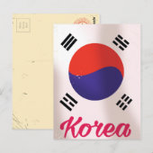 韓国 ヴィンテージ 旅行ポスター ポストカード (正面/裏面)