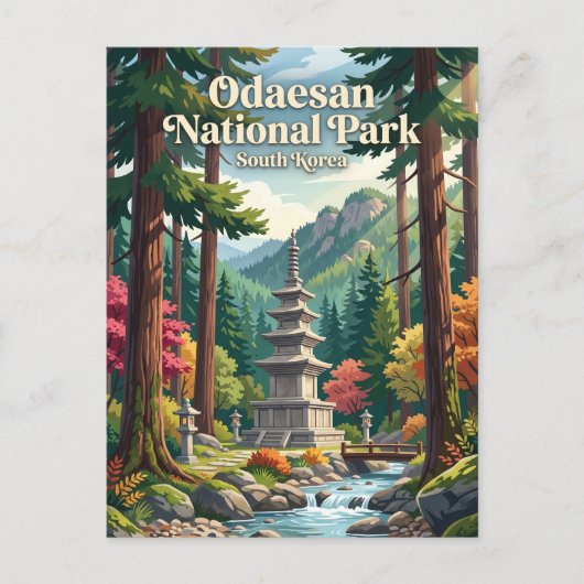 韓国・五台山国立公園 ポストカード (正面)