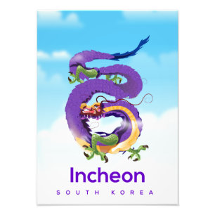 韓国 仁川 ドラゴン フォトプリント           