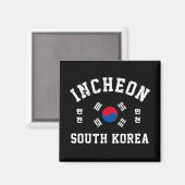 韓国 仁川 Tシャツ マグネット (正面/裏面)