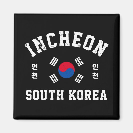 韓国 仁川 Tシャツ マグネット (正面)