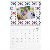 韓国 | 写真한국 달력 2025韓国国旗の挿入 カレンダー (2月 2027)