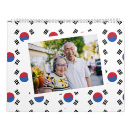 韓国 | 写真한국 달력 2025韓国国旗の挿入 カレンダー