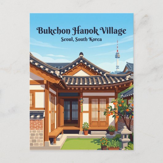 韓国 北村韓屋村 ポストカード (正面)