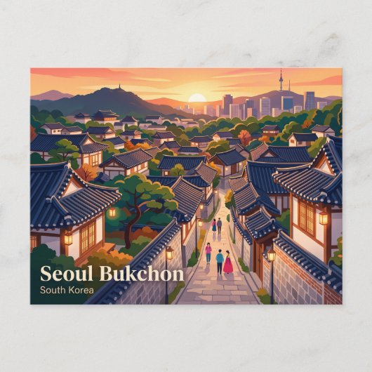 韓国 北村韓屋村 ポストカード (正面)