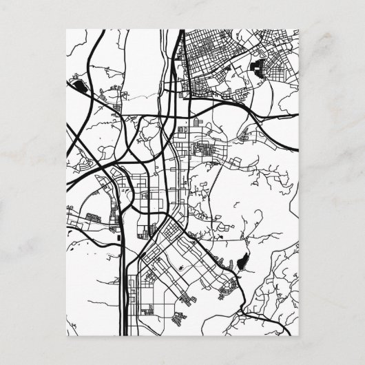韓国・城南市の市地図 ポストカード (正面)
