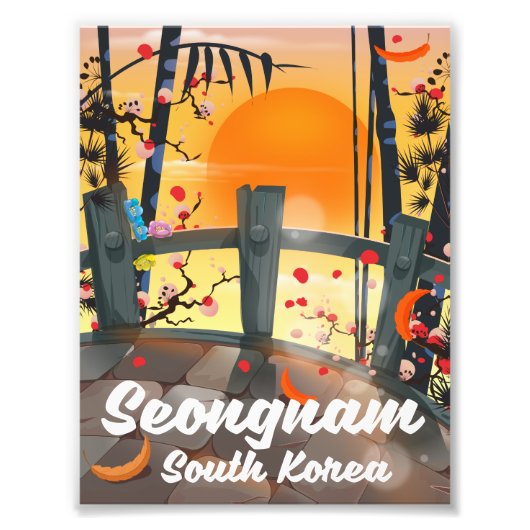 韓国　城南　旅行ポスター フォトプリント            (正面)