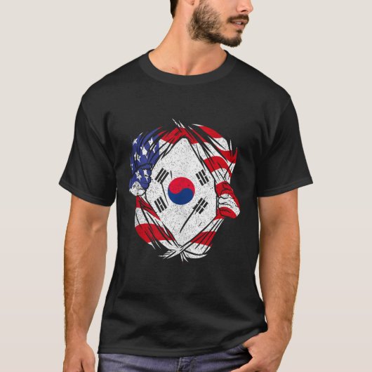韓国 愛 韓国 誇り 韓国人 愛国者 Tシャツ (正面)